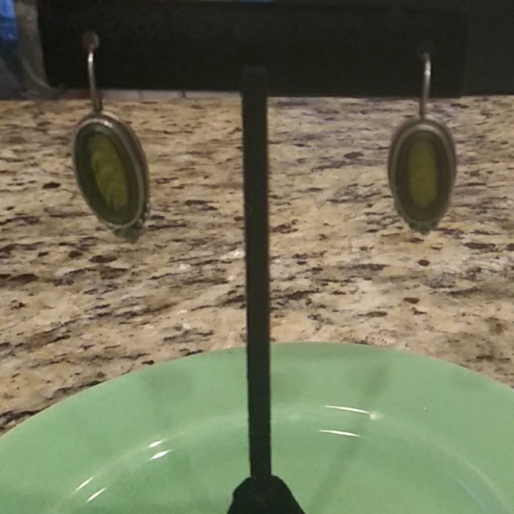 Green earrings